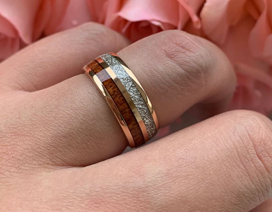 Alliance arc-en-ciel en carbure de tungstène, finition polie, bague dôme pour homme et femme, bague d'anniversaire, bague de fiançailles, bague de 6 mm - France