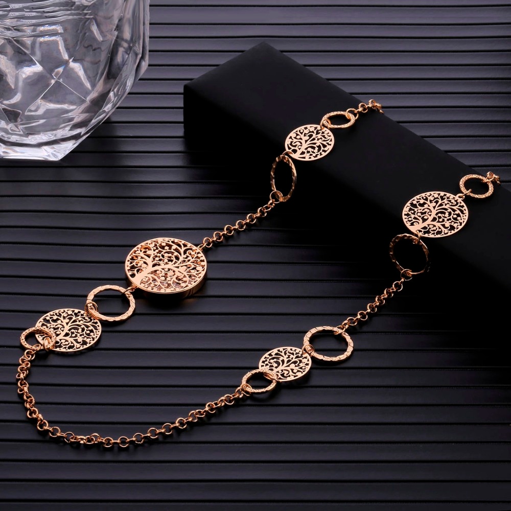 Arbre-de-vie-en-or-Multi-pendentif-longue-cha-ne-collier-pour-femmes-creux-cristal-chandail