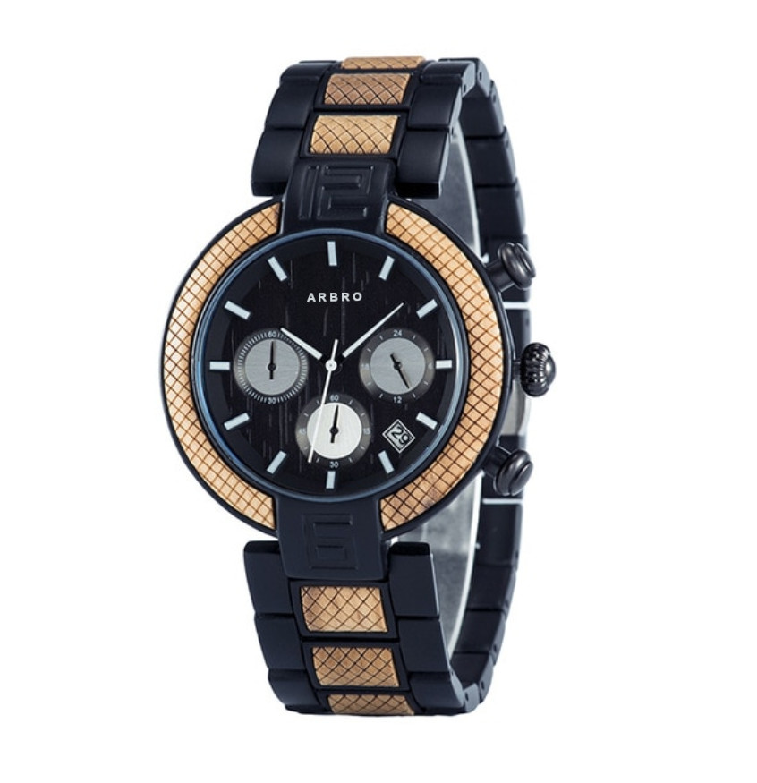 Montre bois homme chronographe - Explorateur