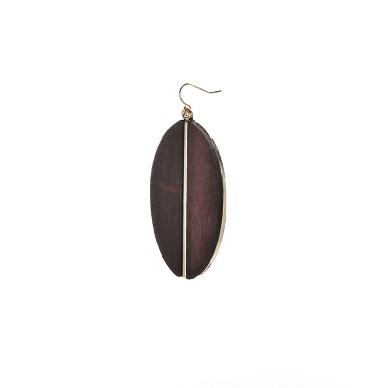 boucles doreilles en bois noir surf
