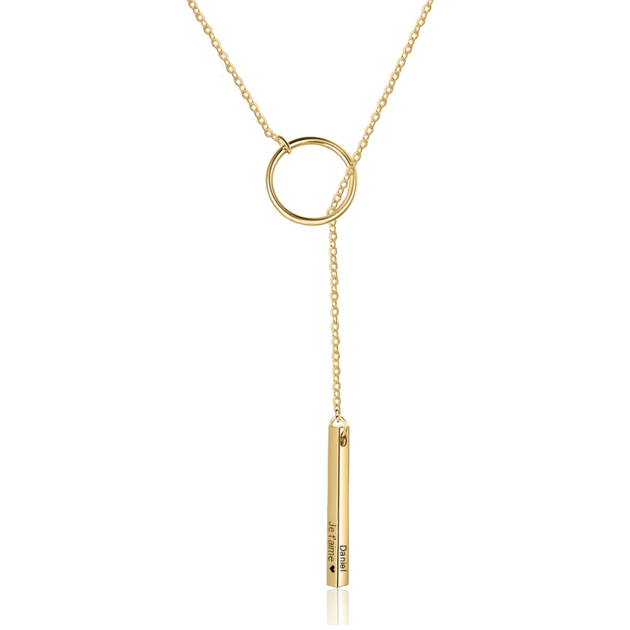 Collier personnalisé  4 cotés - Forme Y