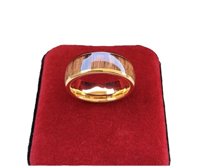 bague en bois fludité or arbrobijoux alliance tungstene or