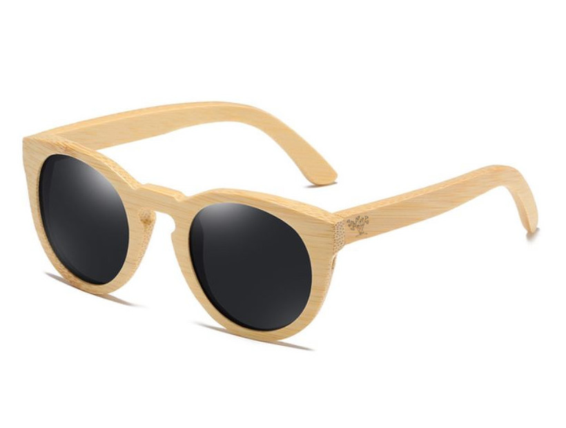 lunettes en bois oeil de chat noir