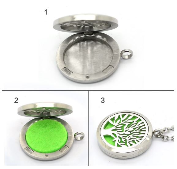 collier pendentif couleur changeable aromathérapie