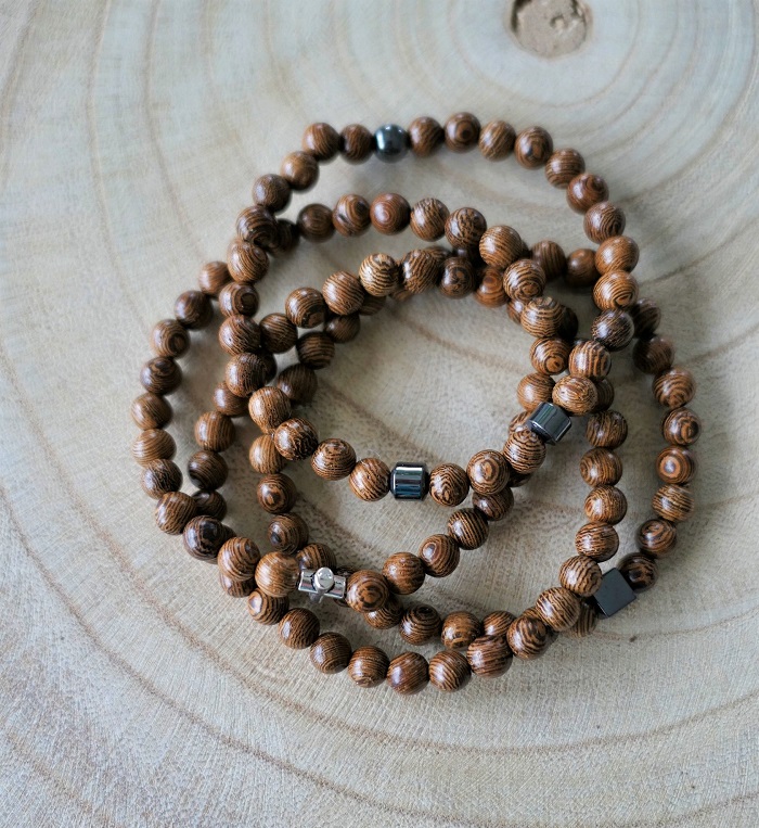 Bracelets perles de bois mala
