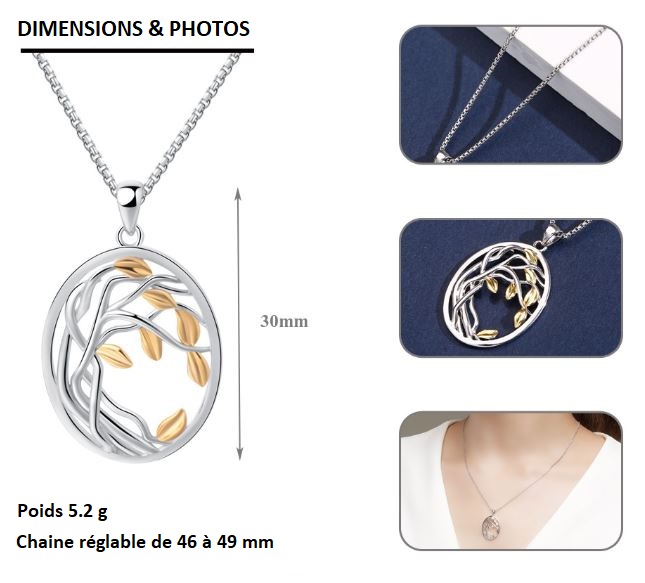 collier argent arbre de vie