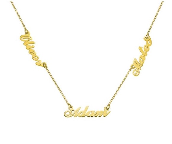 Collier personnalisé plusieurs prénoms, 2 à 4 prénoms