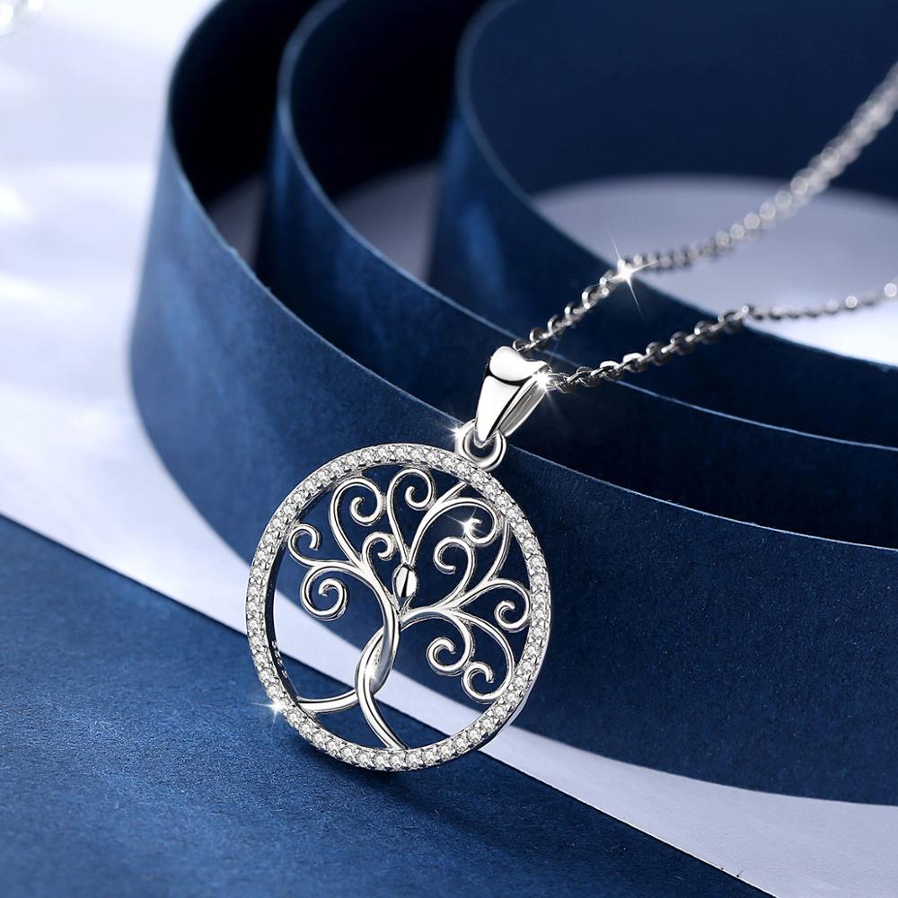 Collier Arbre de Vie pour Femme Collier en Argent Sterling 925 Avec Nacre Collier Pendentif Vie