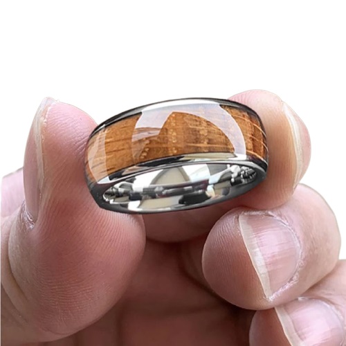alliance bois bague personnalisable homme femme 6 ou 8 mm