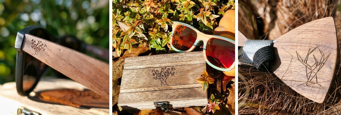 Nœud papillon en bois personnalisable