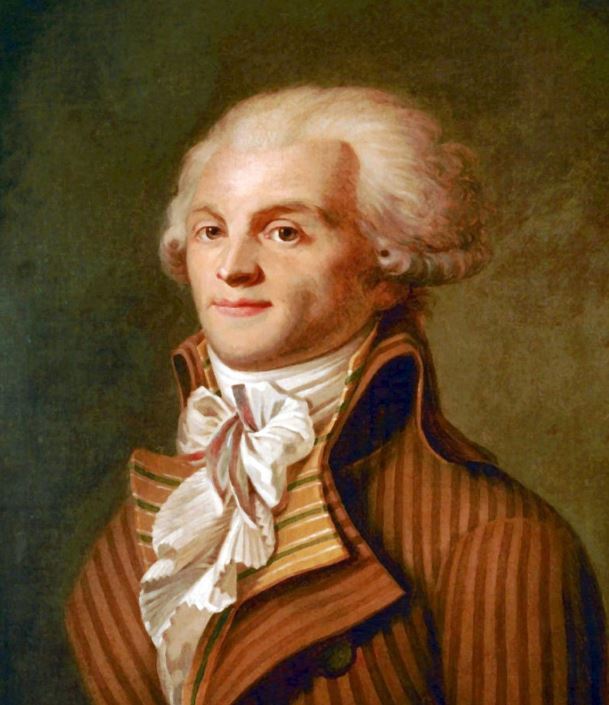 Robespierre portant une cravate proche du nœud papillon