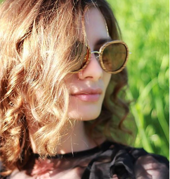 Lunettes en bois rétro style vintage
