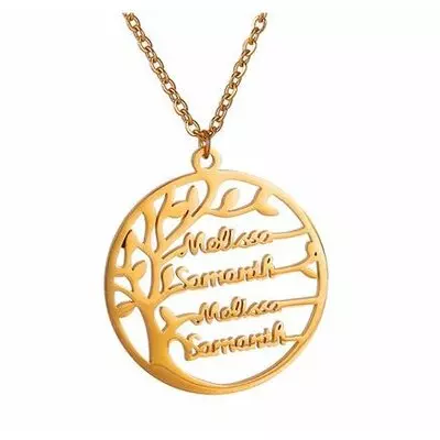 Collier arbre de vie personnalisé 1 à 6 prénoms