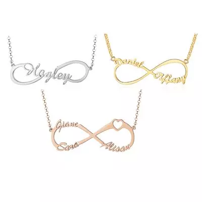 Collier infini prénom personnalisé