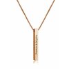 Collier barre gravé personnalisé en or rose