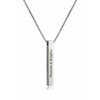 Collier barre gravé personnalisé en argent