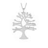 Collier arbre de vie prénoms personnalisés modèle Nature, pendentif découpé au laser