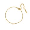 Bracelet initiale personnalisé doré, modèle Complicité