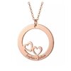 collier cercle coeur prenom or rose
