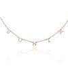 Collier personnalisé initiale en or rose, prénom ou initiales