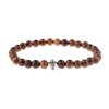 bracelet perles en bois et métal pour homme et femme