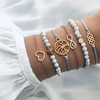 ZORCVENS-6-pi-ces-ensemble-boh-me-couleur-or-perle-Bracelets-ensemble-pour-femme-arbre-coeur