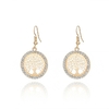Boucles d'oreilles arbre de vie élégantes dorées