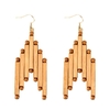 grandes boucles d'oreilles en bois bambou