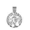 pendentif motif floral argenté vendu seul