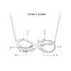 Collier infini prénom personnalisé, 6 prénoms entrelacés