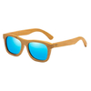 Lunettes en bois bambou intemporel bleu