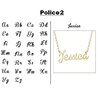 Collier prénom police 2 or