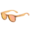 lunettes en bois intemporel zebra orange