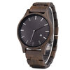 montre en bois homme cadran noir
