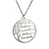 collier personnalisable avec prenoms argent