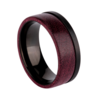 Bague en titane et bois rouge