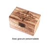 Boite en bois avec gravure personnalisée mariage pacs