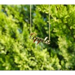 Collier prénom personnalisé en écriture cursive, finition argent