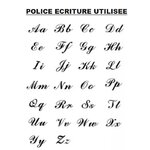 Police décriture des prénoms du collier infini personnalisé