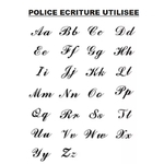 collier infini prenom police écriture utilisee