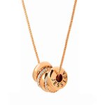 Collier breloques prénoms personnalisé en or rose
