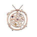 collier arbre de vie prenom personnalise pierres de naissance