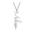collier prenom vertical personnalise couleur argent