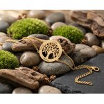 bracelet arbre de vie personnalisé or