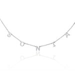 Collier personnalisé initiale en argent, prénom ou initiales