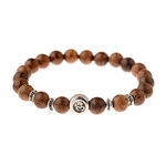 bracelet avec perles en bois style bouddhiste yoga nature