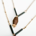 Sauvage-gratuit-femmes-Vintage-bois-collier-pendentif-Antique-or-cha-ne-marron-fil-gland-pendentif-collier