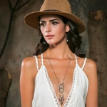 Femmes-en-bois-pendentif-collier-Vintage-Antique-plaqu-or-pierre-naturelle-bois-perle-pendentif-longue-cha
