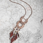 Femmes-en-bois-pendentif-collier-Vintage-Antique-plaqu-or-pierre-naturelle-bois-perle-pendentif-longue-cha