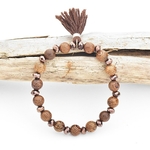 Perles-en-bois-naturel-sauvage-et-gratuit-Bracelets-et-Bracelets-bijoux-faits-la-main-unisexe-extensible